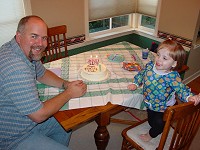 Sharing my 42nd birthday with my niece - 2002.